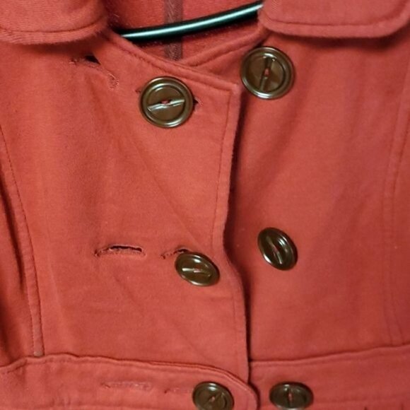 Allihop Vintage Gathered Waist Flared Accented Button Long Sleeve Sz. S Jacket - Picture 2 of 13